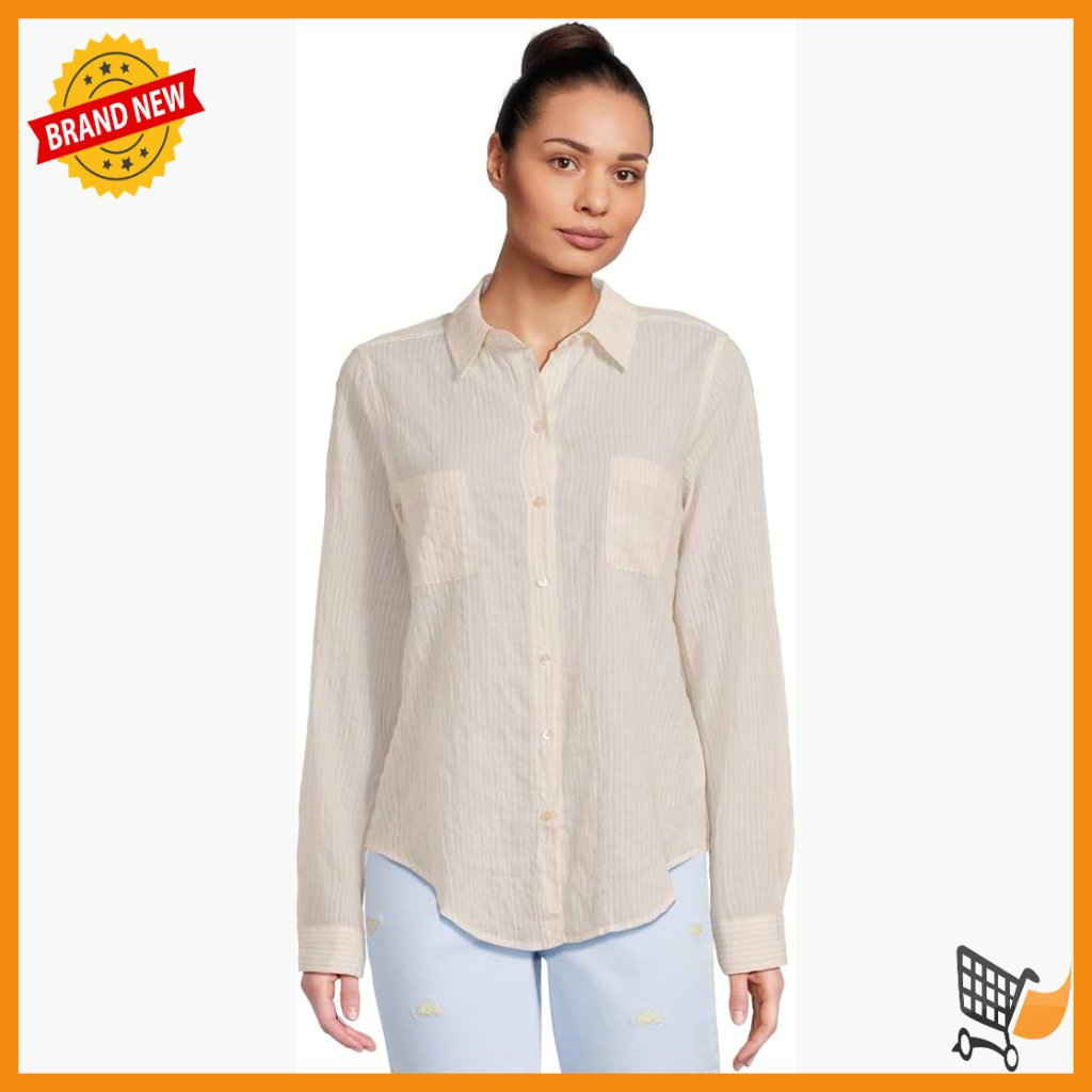 Regular Fit Long Sleeve Button Down Shirt Floral Pattern Cotton Blend